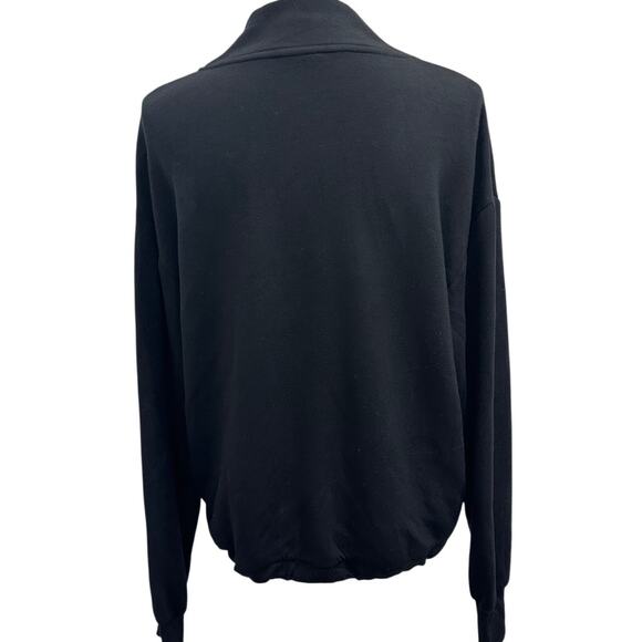Varley Betsy Funnel Neck Black Drawstring Hem Sweatshirt Small Lounge Cozycore - Picture 3 of 11